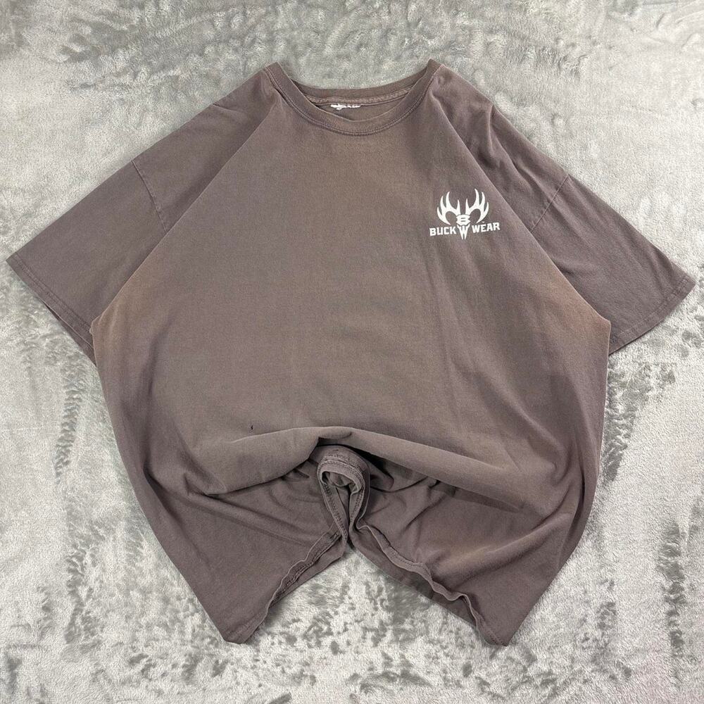 Distressed Faded Wear Ban Idiots Not Guns Graphic T-Shirt Brown Men’s XXL
